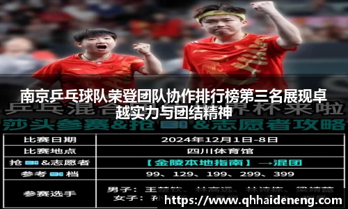 南京乒乓球队荣登团队协作排行榜第三名展现卓越实力与团结精神